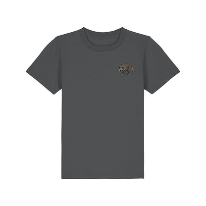 Grey Wolf Embroidered Kids T-Shirt