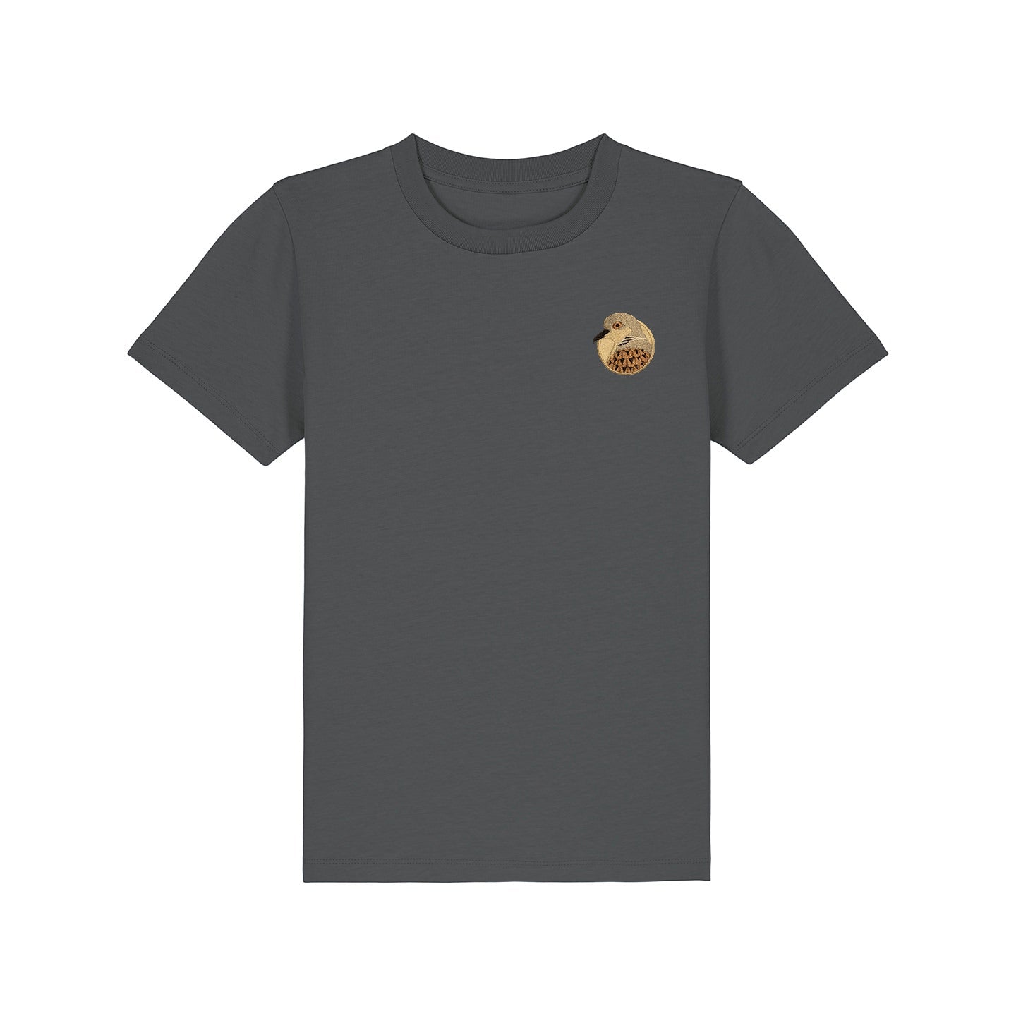 Turtledove Portrait Embroidered Kids T-Shirt