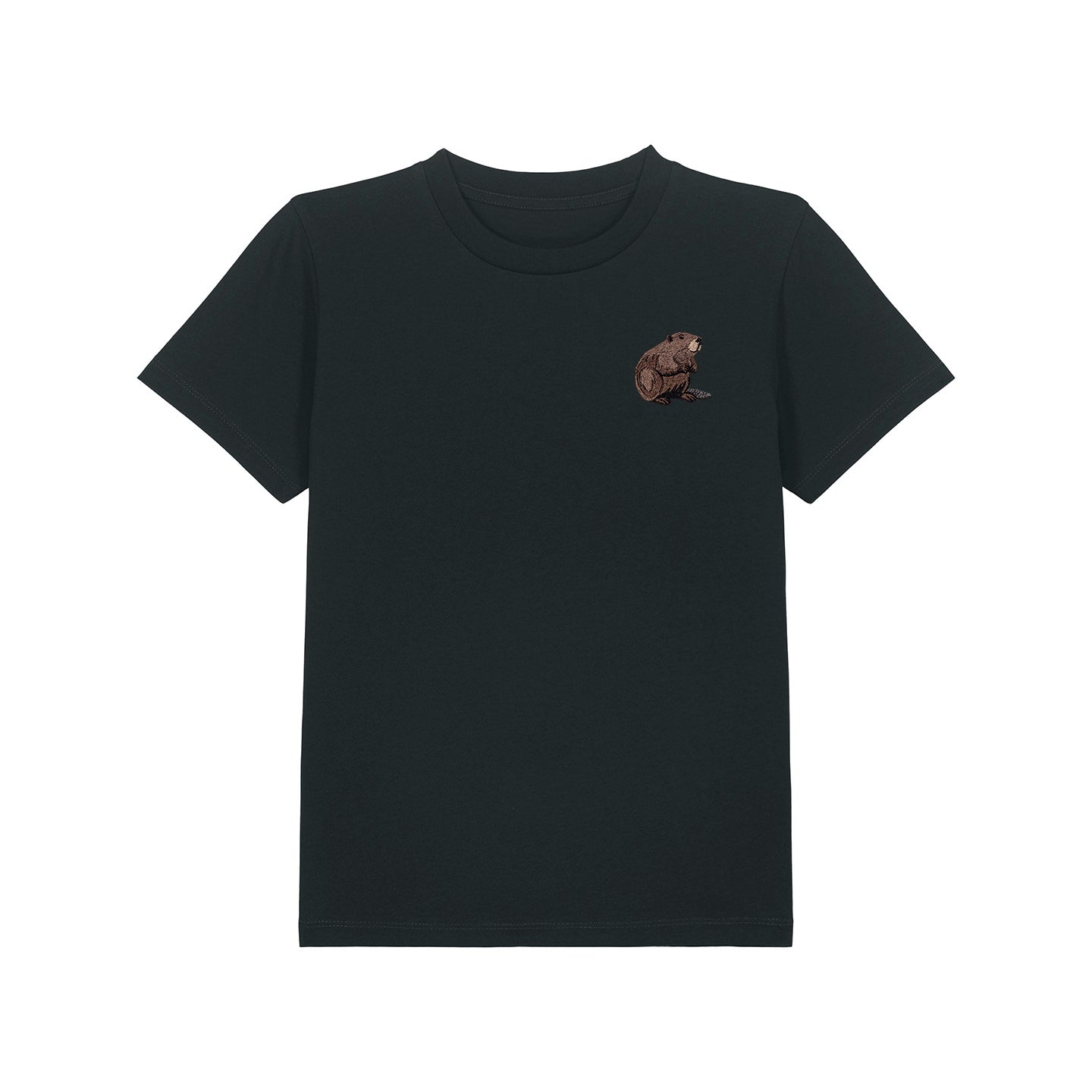 Beaver Embroidered Kids T-Shirt