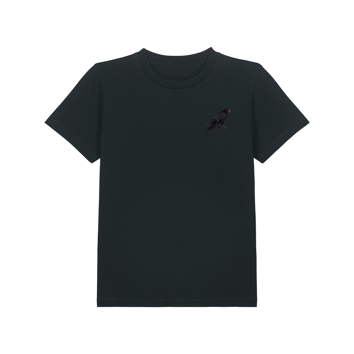 Crow Embroidered Kids T-Shirt