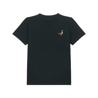 Greylag Goose Embroidered Kids T-Shirt