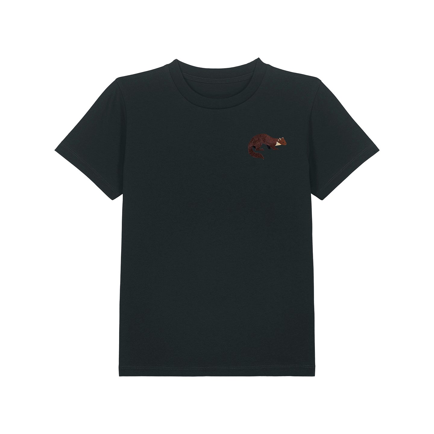 Pine Marten Embroidered Kids T-Shirt