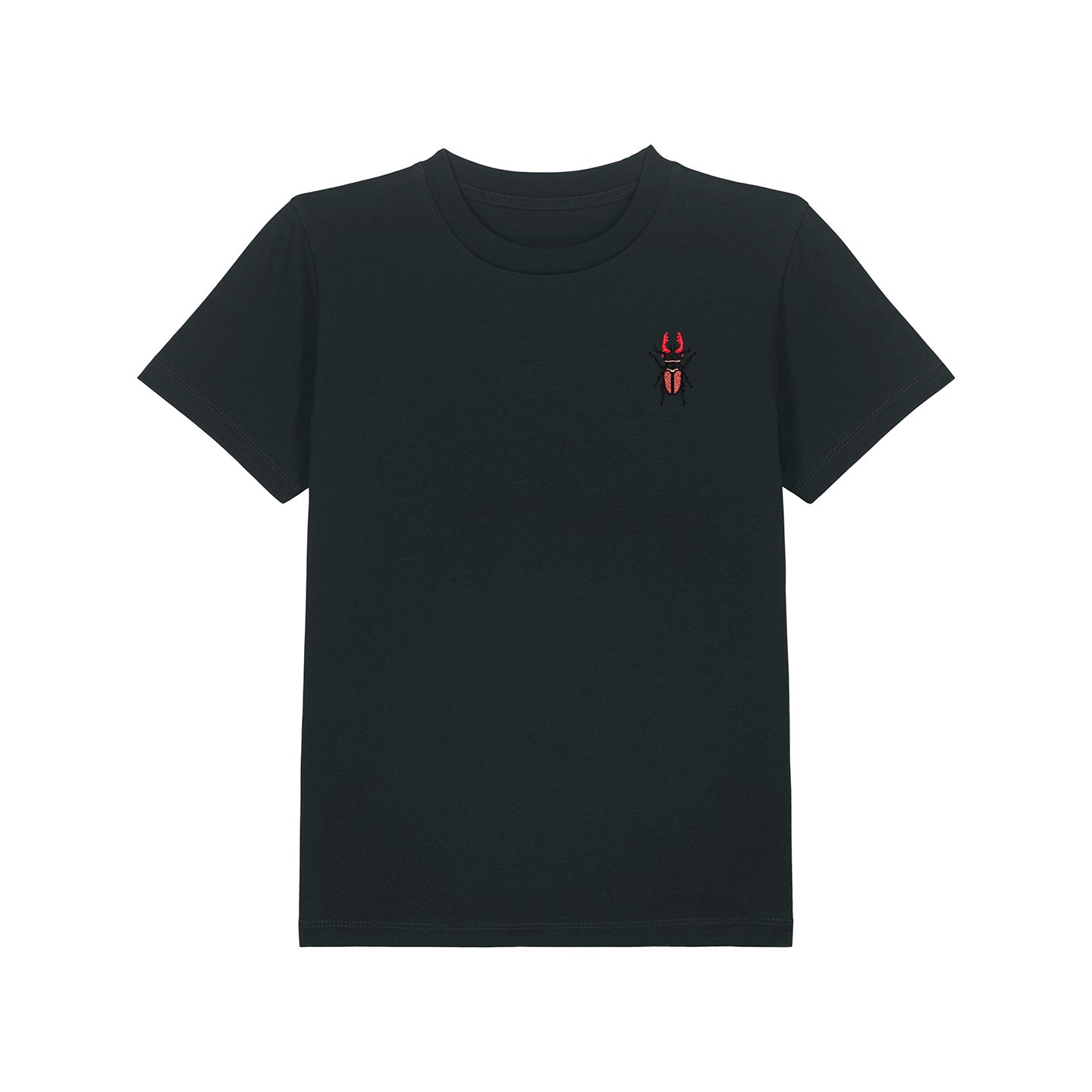 Stag Beetle Embroidered Kids T-Shirt