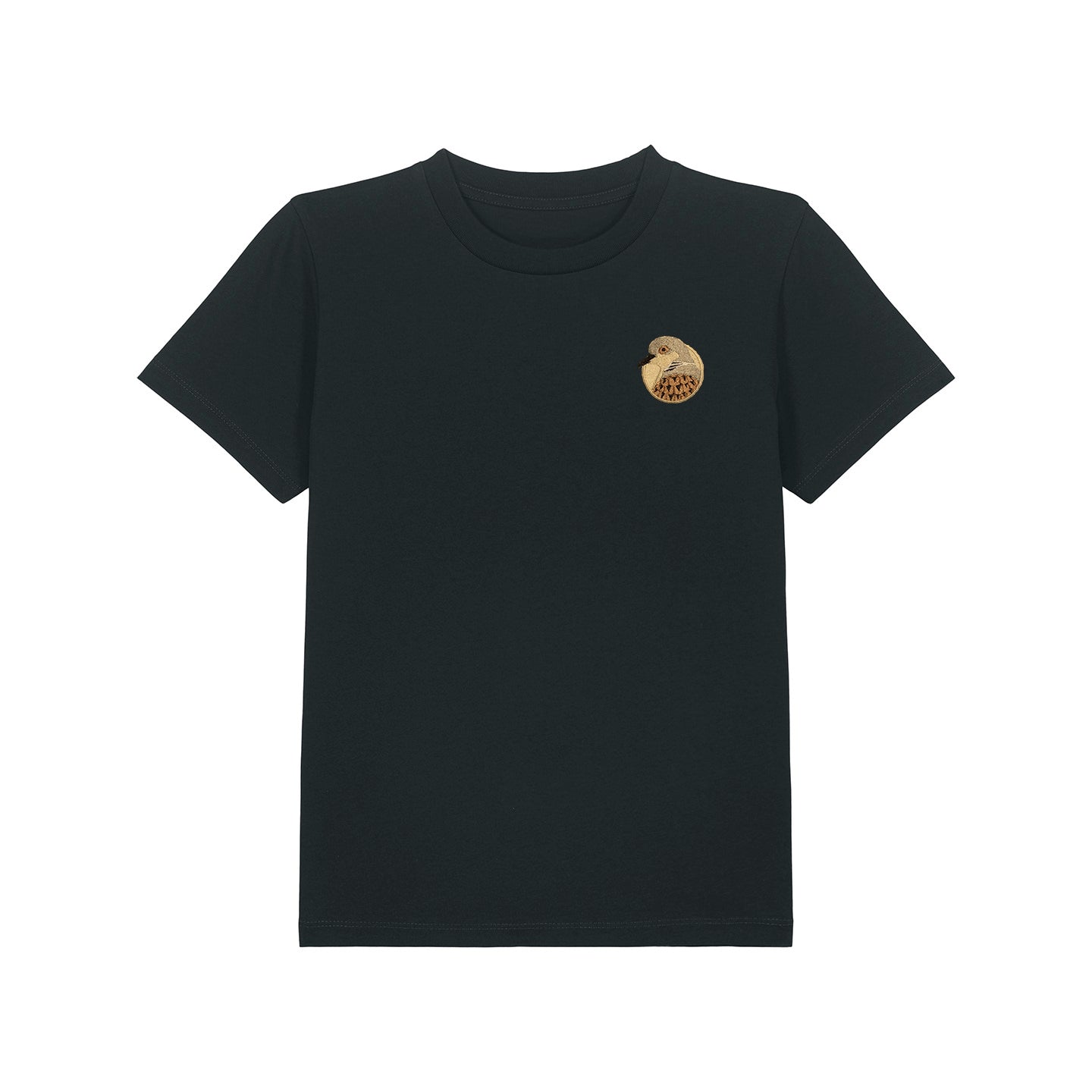 Turtledove Portrait Embroidered Kids T-Shirt