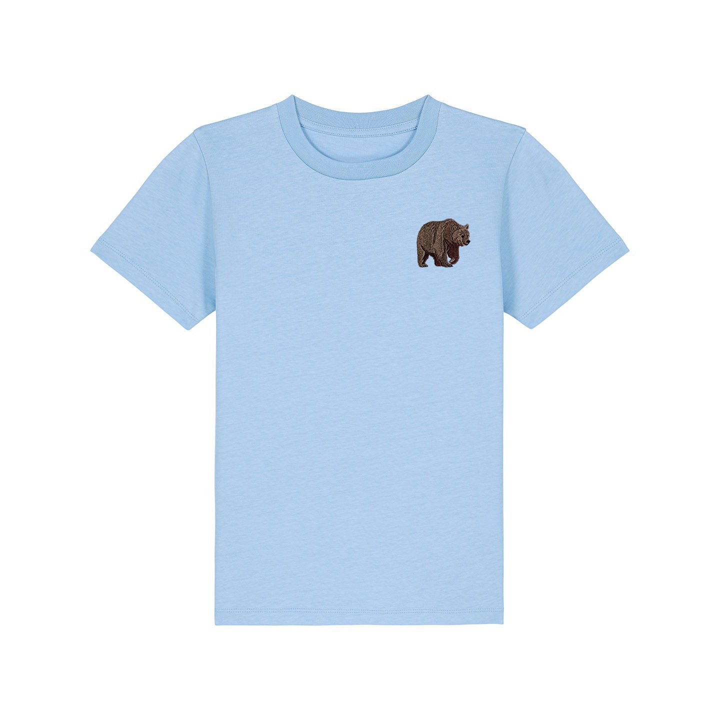 Brown Bear Embroidered Kids T-Shirt