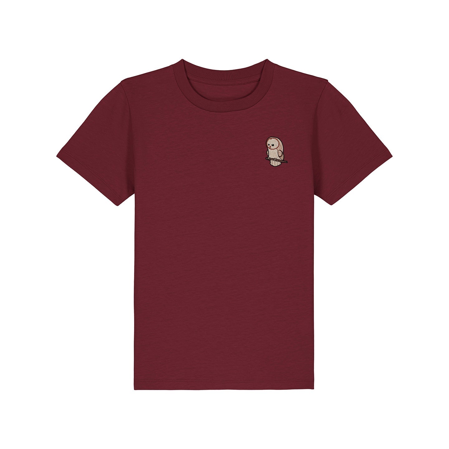 Barn Owl Cute Embroidered Kids T-Shirt