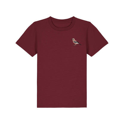 Eurasian Jay Embroidered Kids T-Shirt