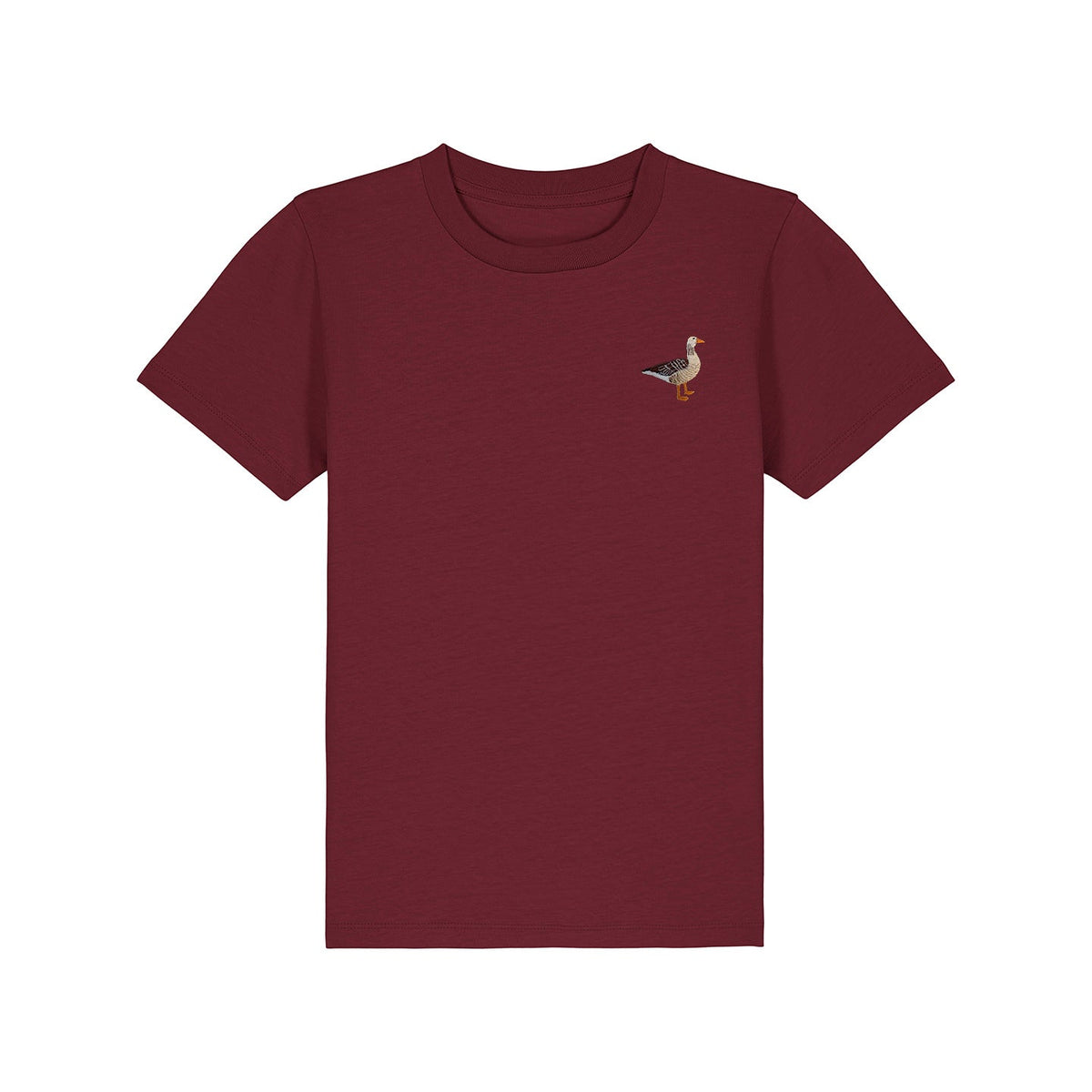 Greylag Goose Embroidered Kids T-Shirt