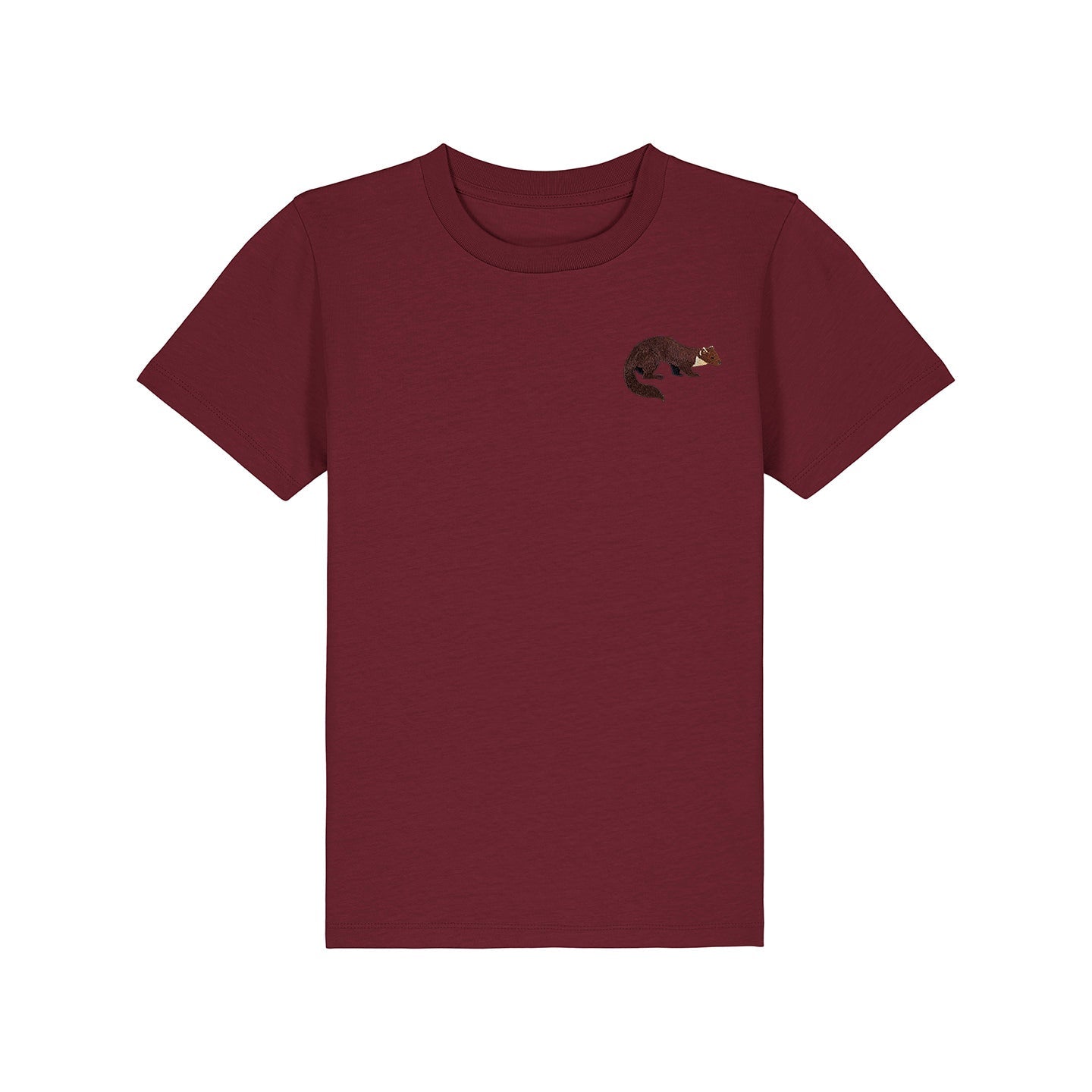 Pine Marten Embroidered Kids T-Shirt