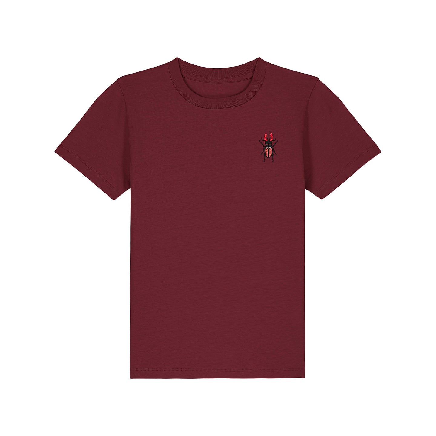Stag Beetle Embroidered Kids T-Shirt