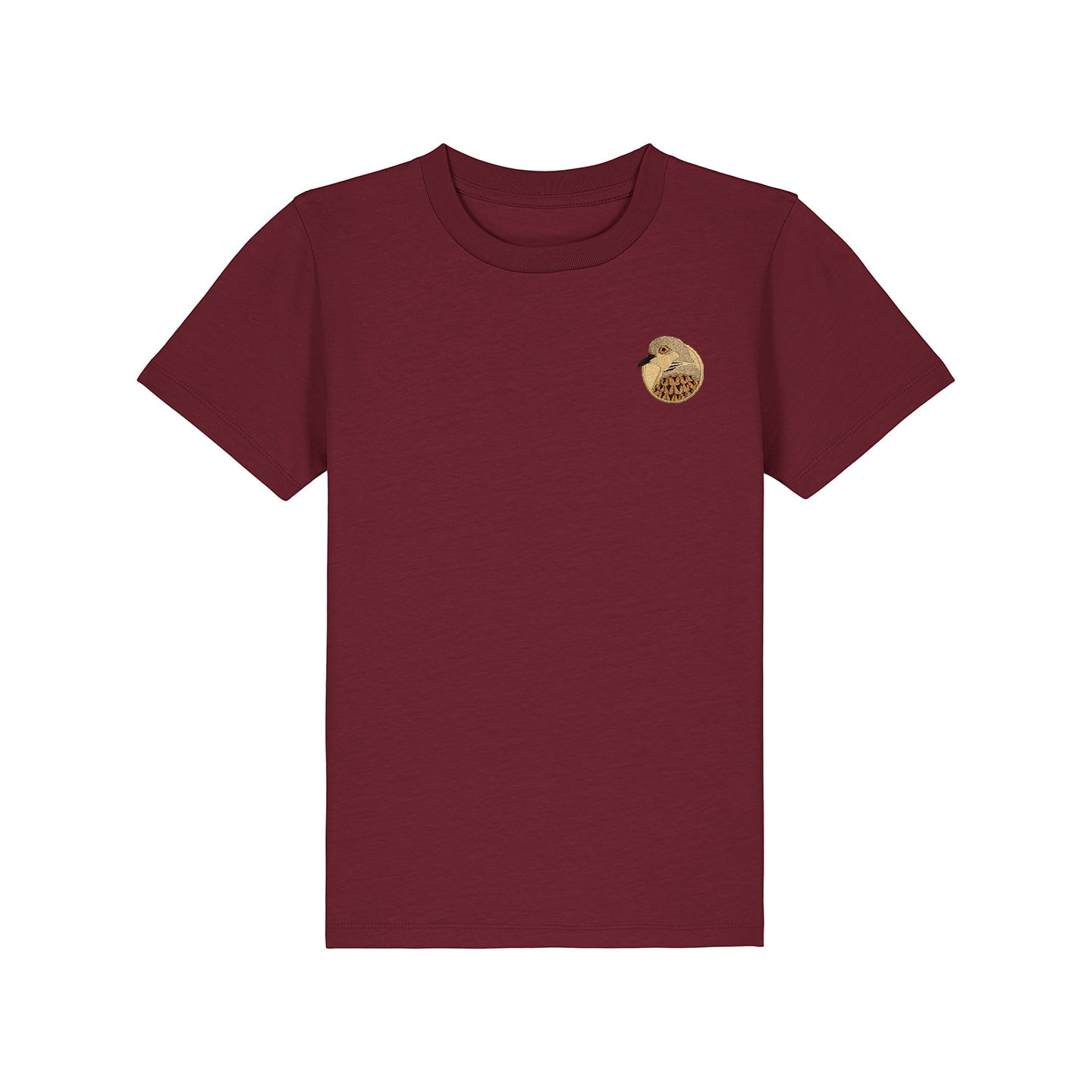 Turtledove Portrait Embroidered Kids T-Shirt