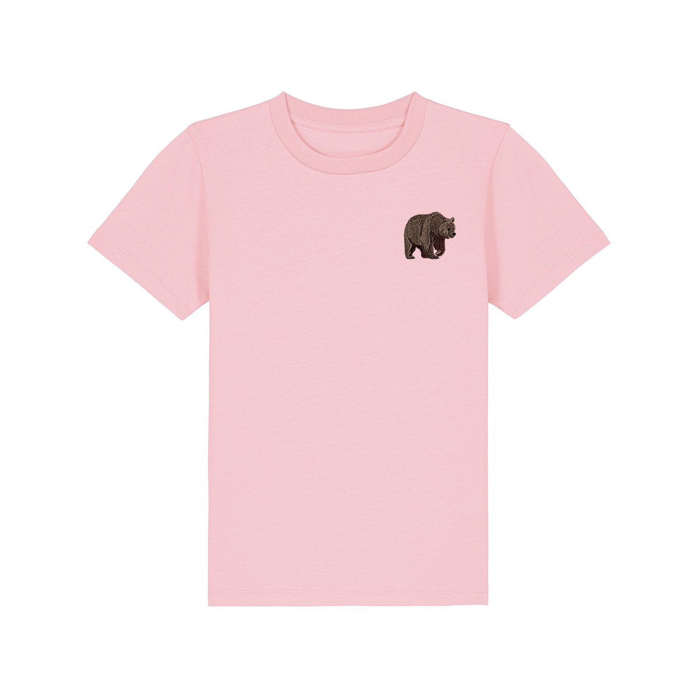 Brown Bear Embroidered Kids T-Shirt