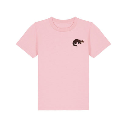 Pine Marten Embroidered Kids T-Shirt