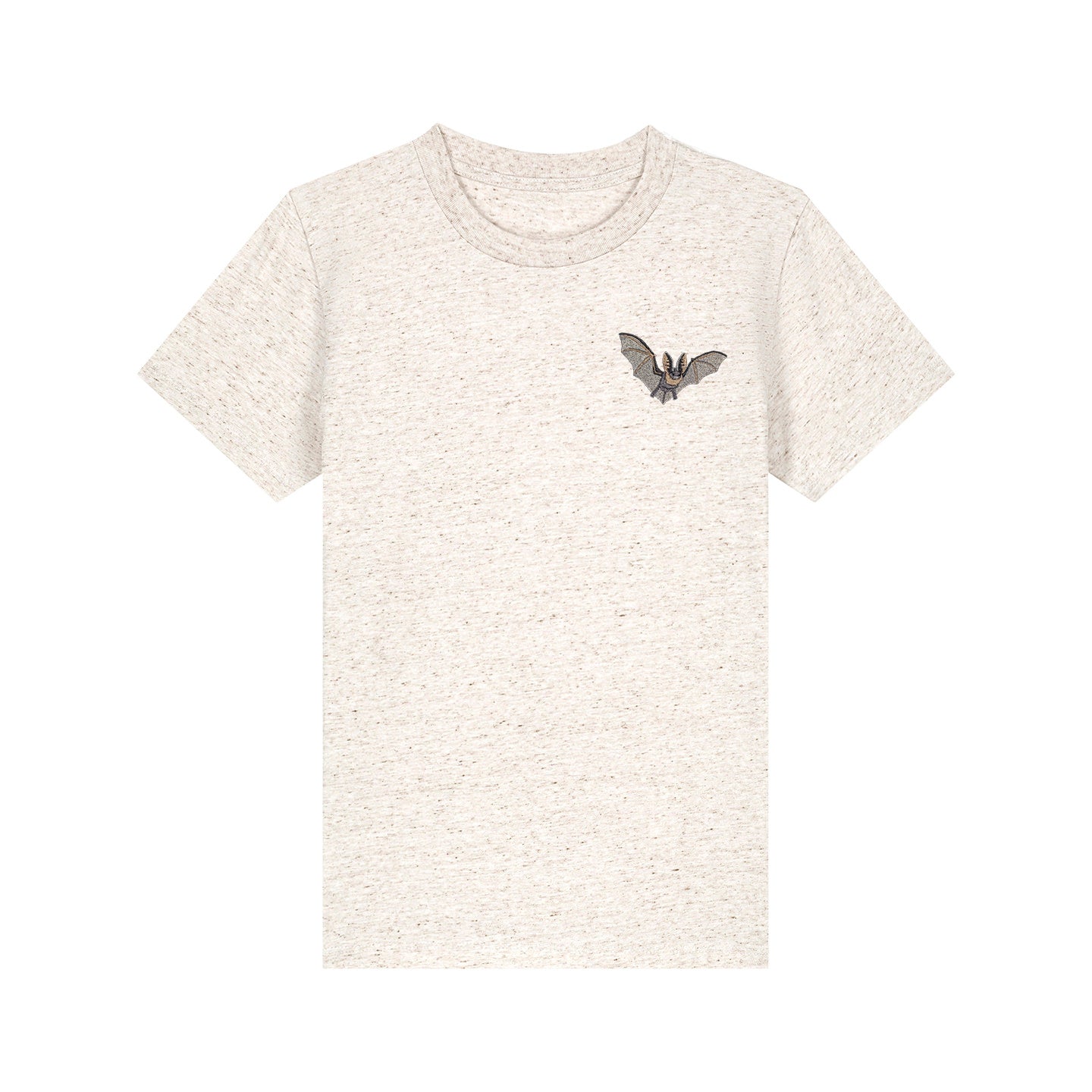 Grey Long-Eared Bat Embroidered Kids T-Shirt