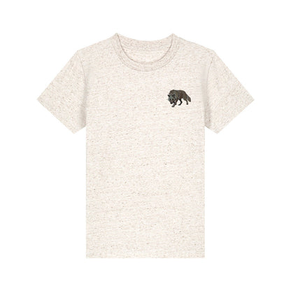Grey Wolf Embroidered Kids T-Shirt