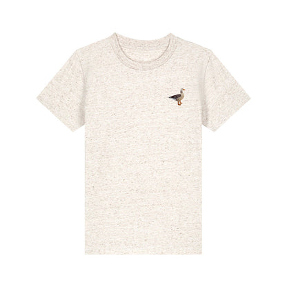 Greylag Goose Embroidered Kids T-Shirt