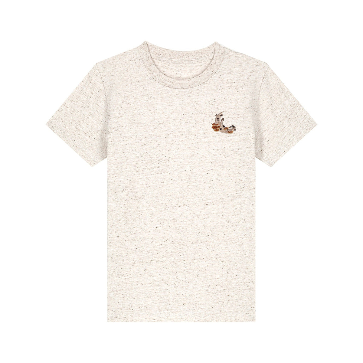 Mushroom Moon Crescent Embroidered Kids T-Shirt