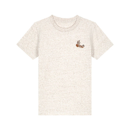 Mushroom Moon Crescent Embroidered Kids T-Shirt