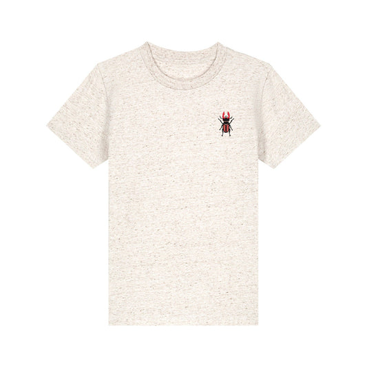 Stag Beetle Embroidered Kids T-Shirt