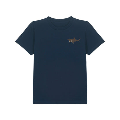 Basking Shark Embroidered Kids T-Shirt
