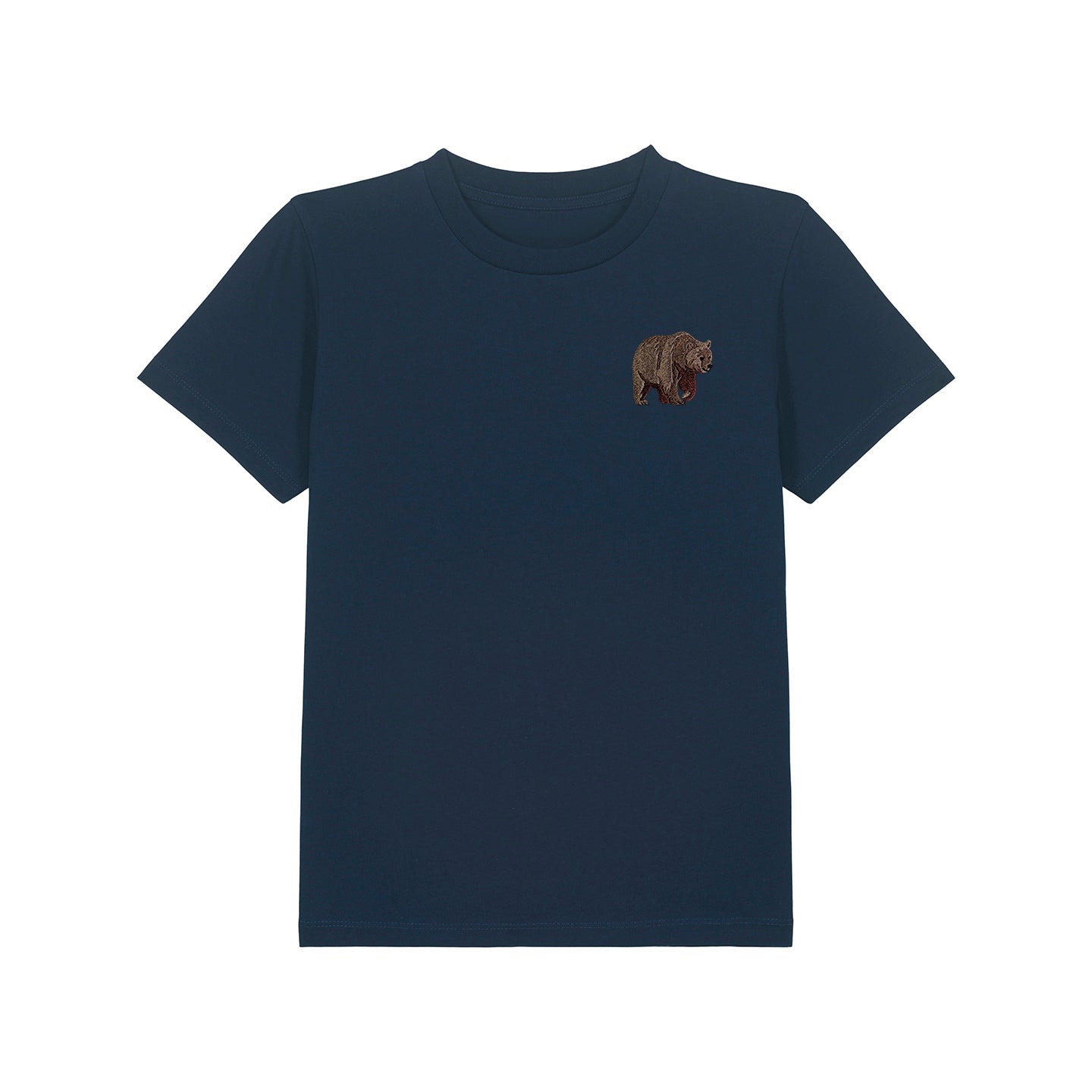 Brown Bear Embroidered Kids T-Shirt