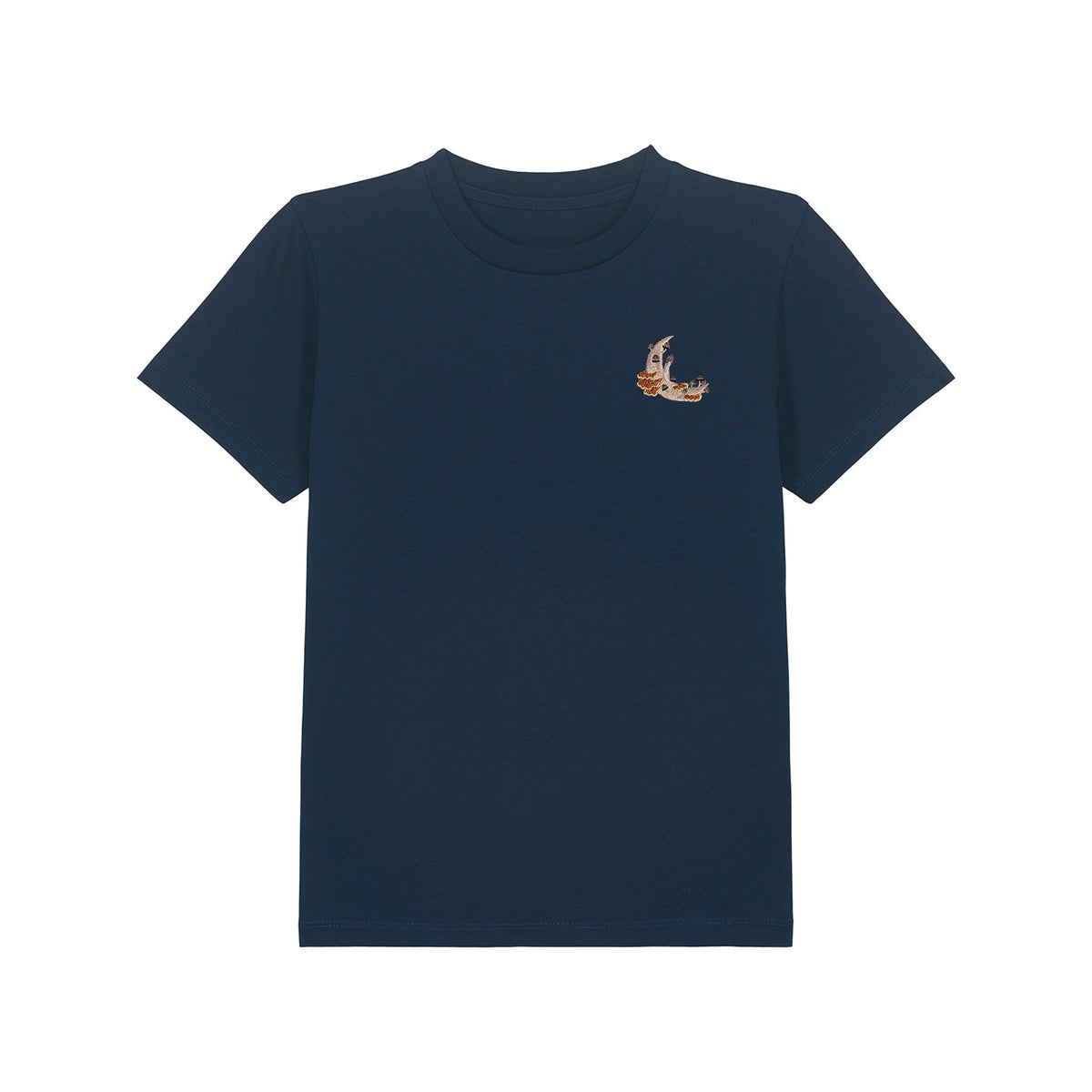 Mushroom Moon Crescent Embroidered Kids T-Shirt