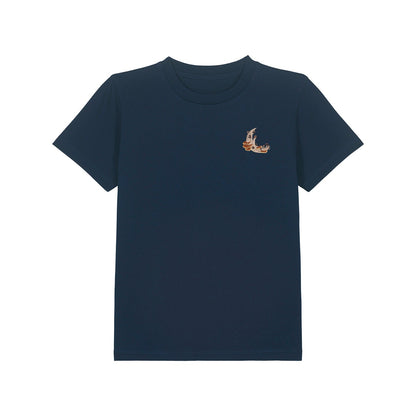 Mushroom Moon Crescent Embroidered Kids T-Shirt