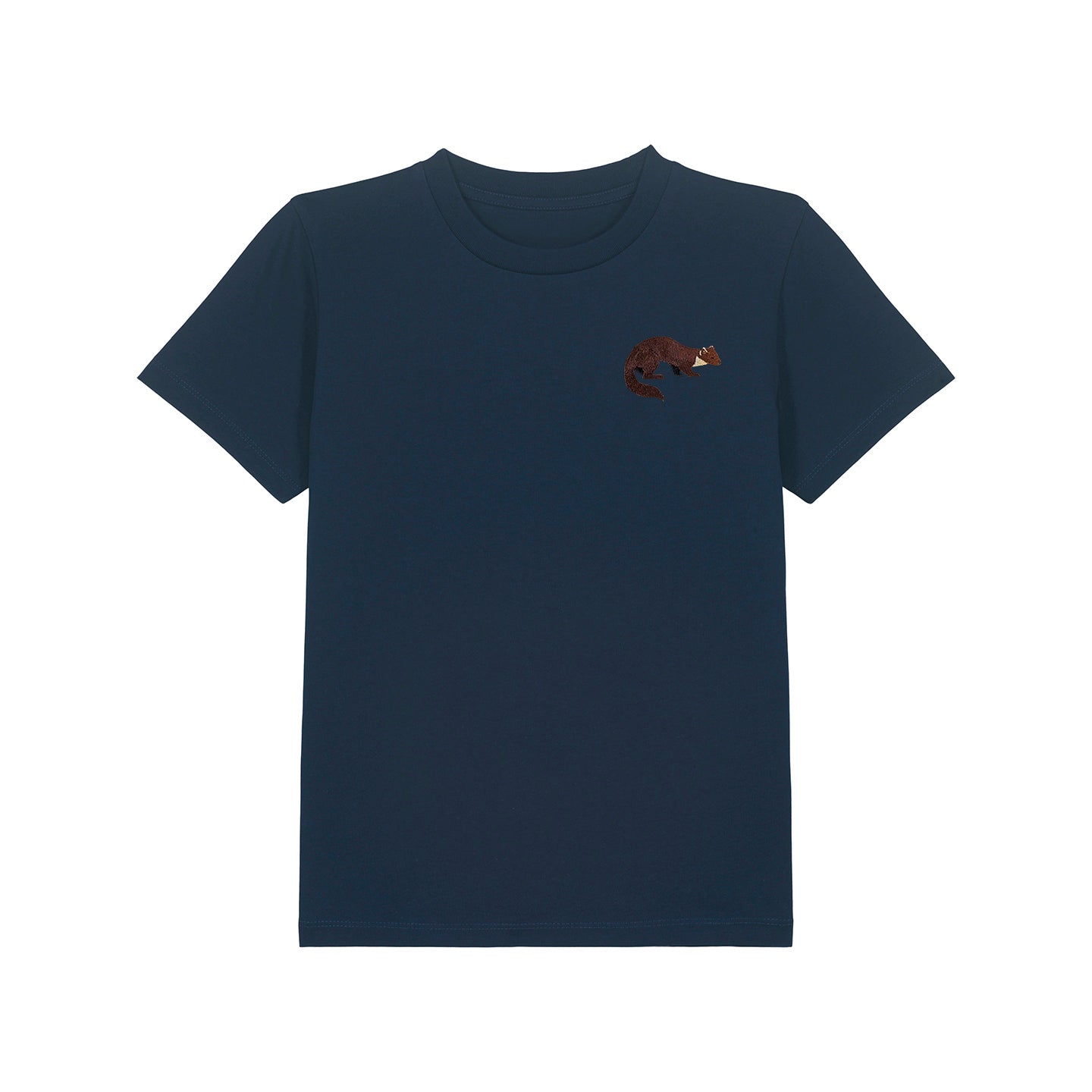 Pine Marten Embroidered Kids T-Shirt
