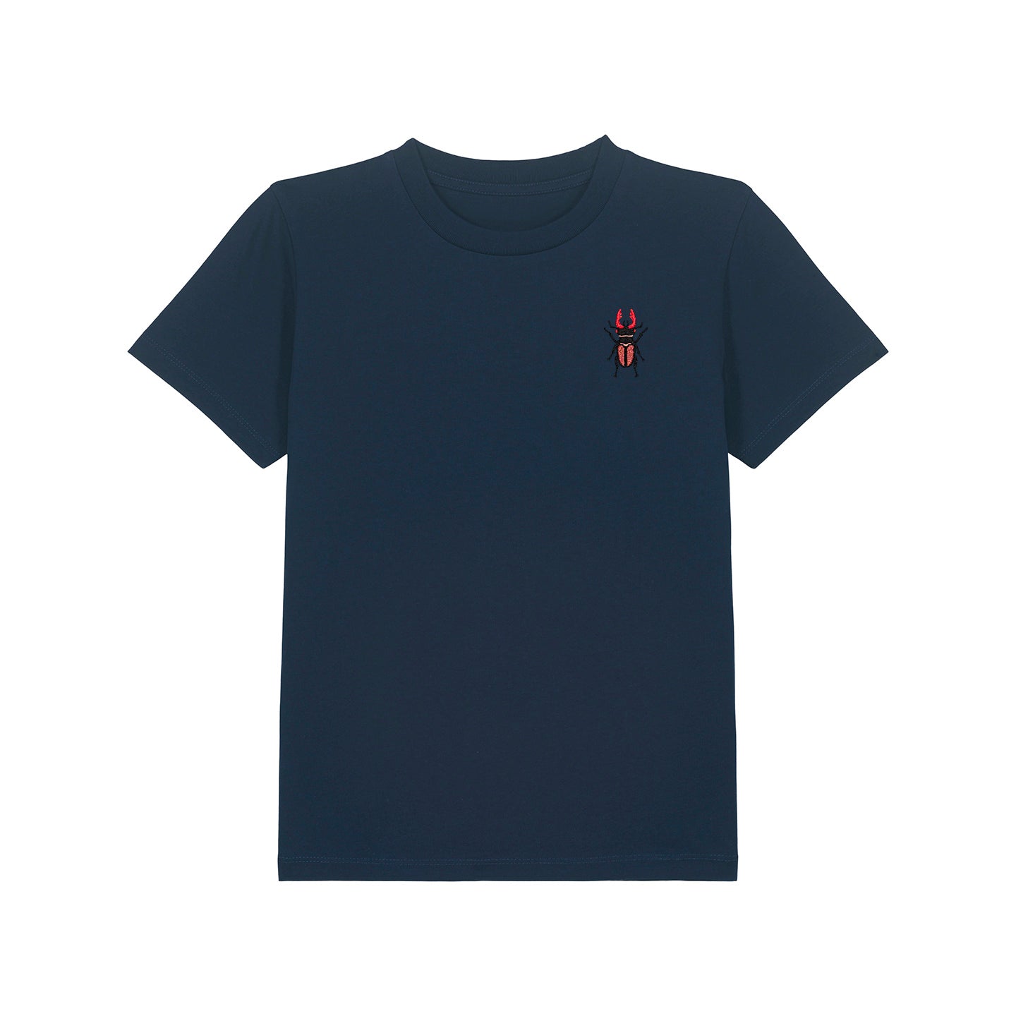 Stag Beetle Embroidered Kids T-Shirt