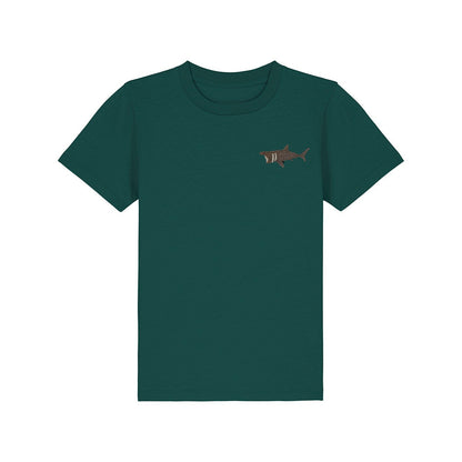 Basking Shark Embroidered Kids T-Shirt
