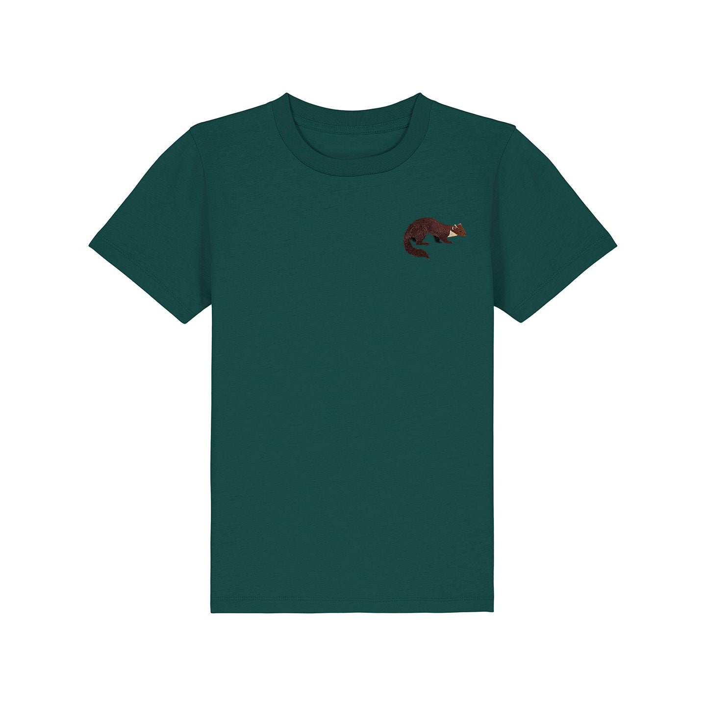 Pine Marten Embroidered Kids T-Shirt