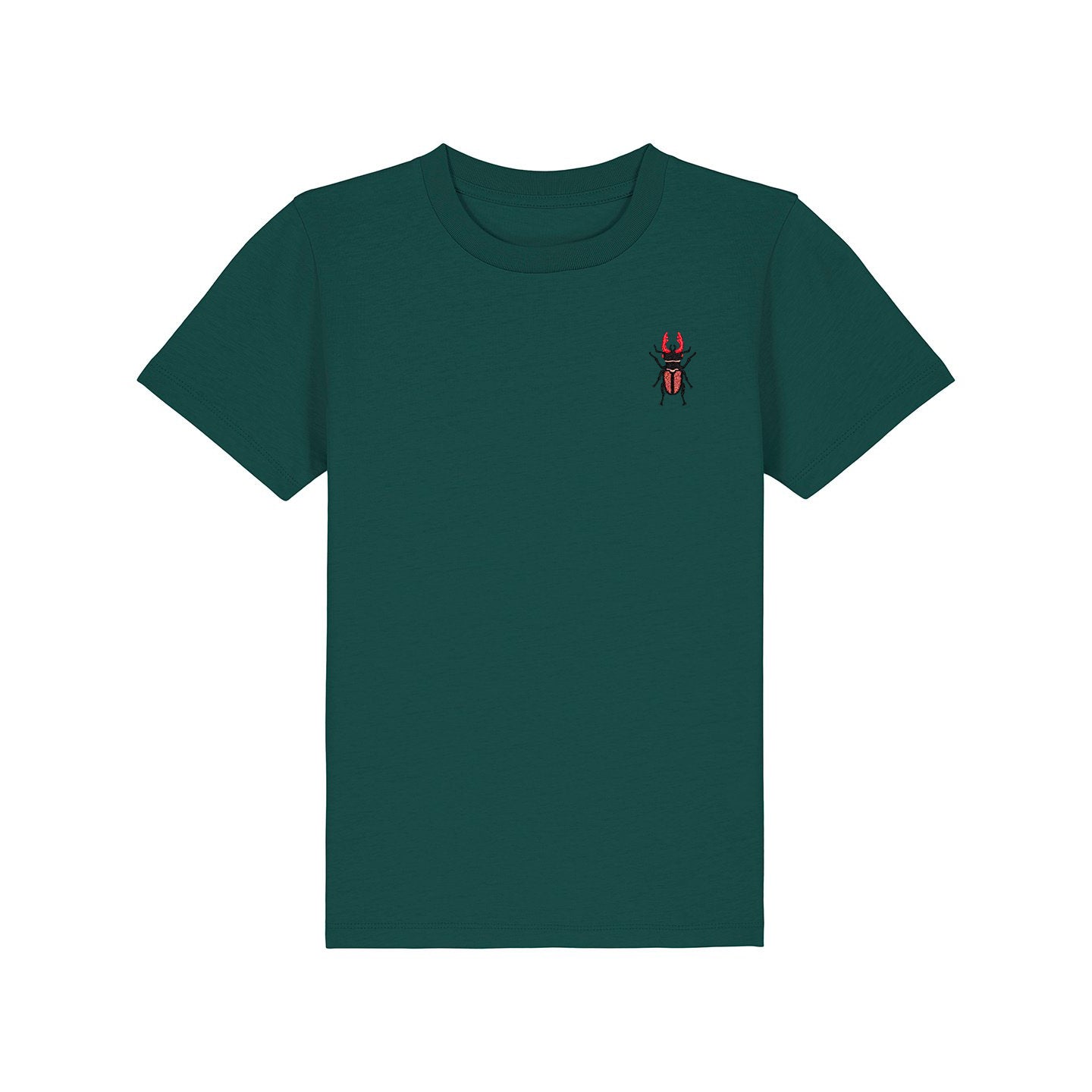 Stag Beetle Embroidered Kids T-Shirt