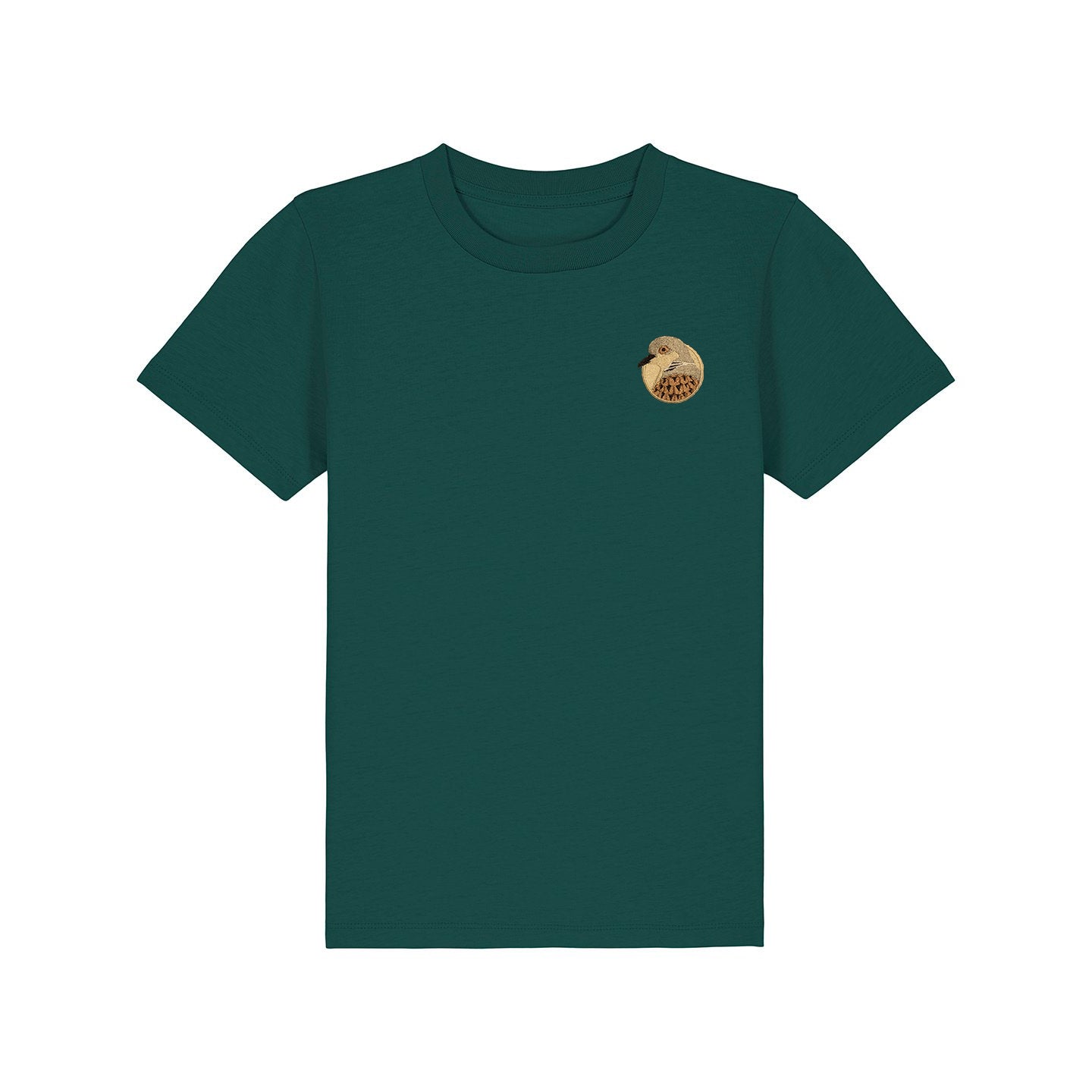 Turtledove Portrait Embroidered Kids T-Shirt