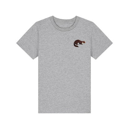 Pine Marten Embroidered Kids T-Shirt