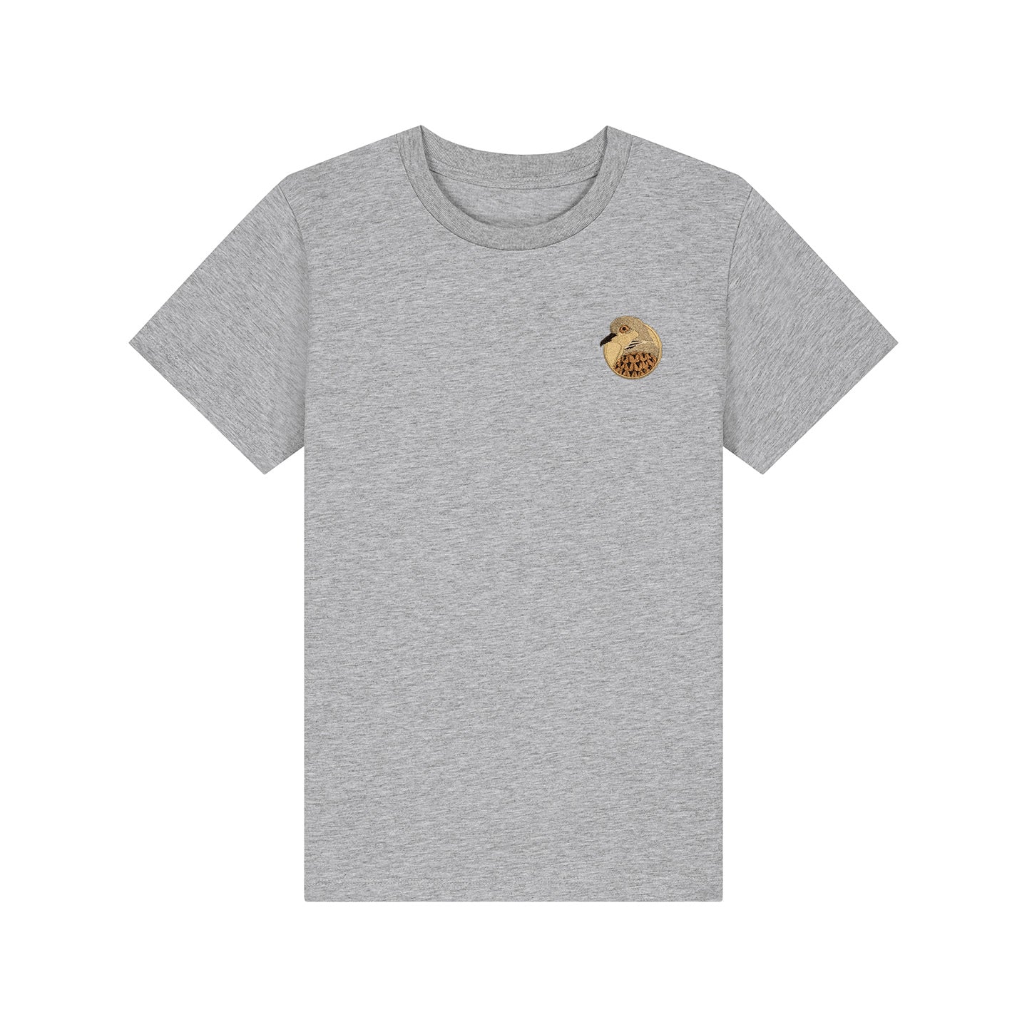 Turtledove Portrait Embroidered Kids T-Shirt