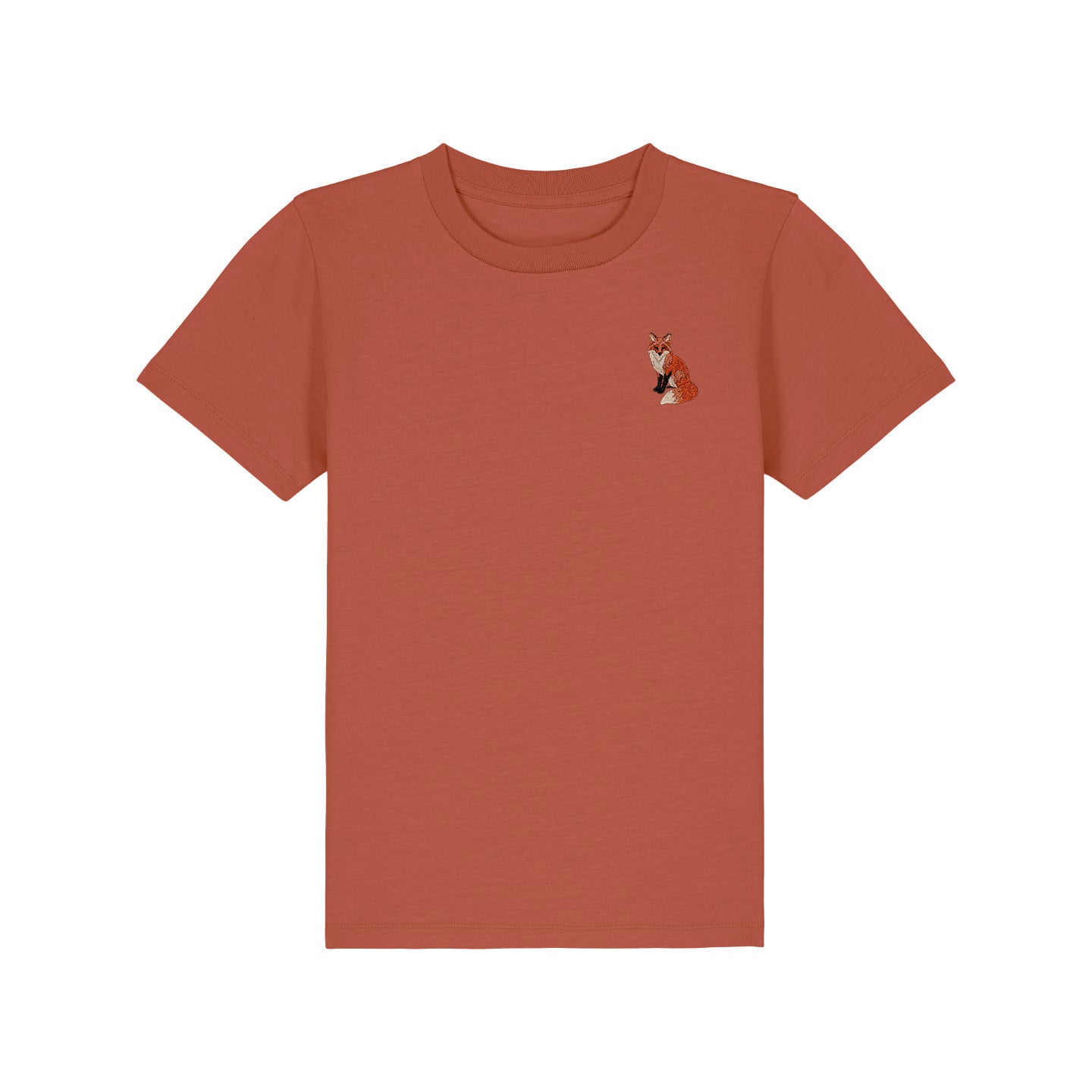 Fox Embroidered Kids T-Shirt