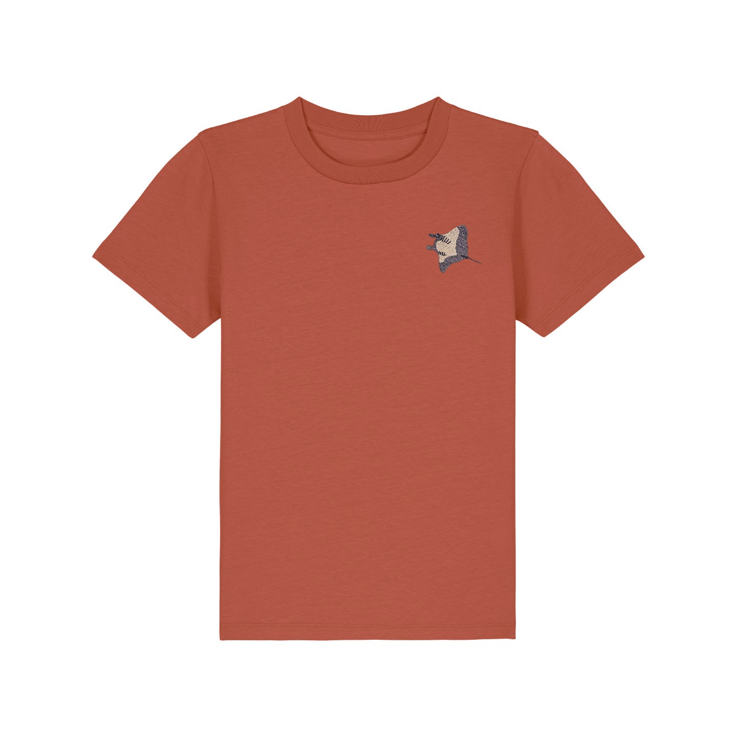 Manta Ray Embroidered Kids T-Shirt