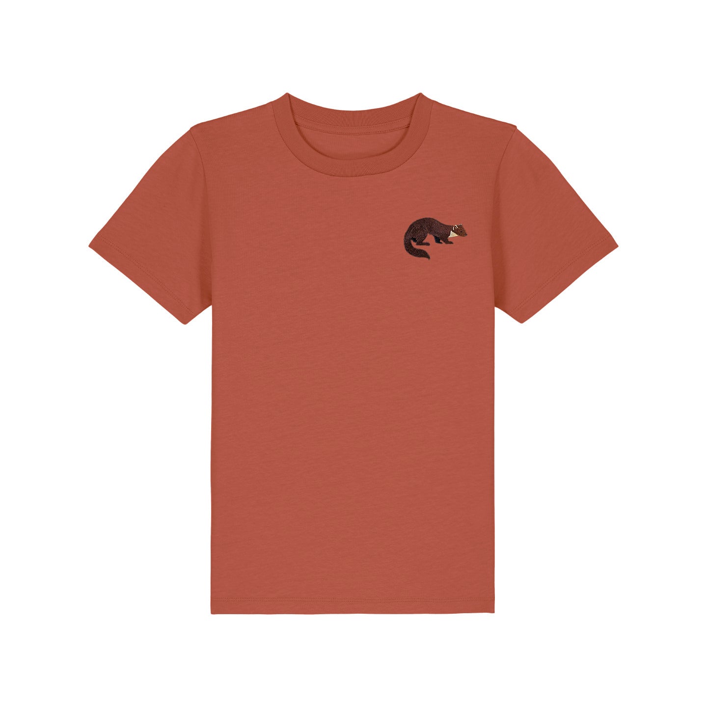 Pine Marten Embroidered Kids T-Shirt