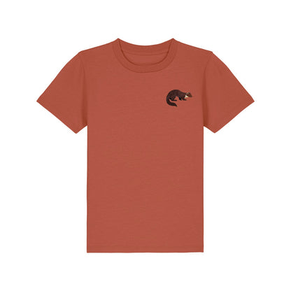 Pine Marten Embroidered Kids T-Shirt