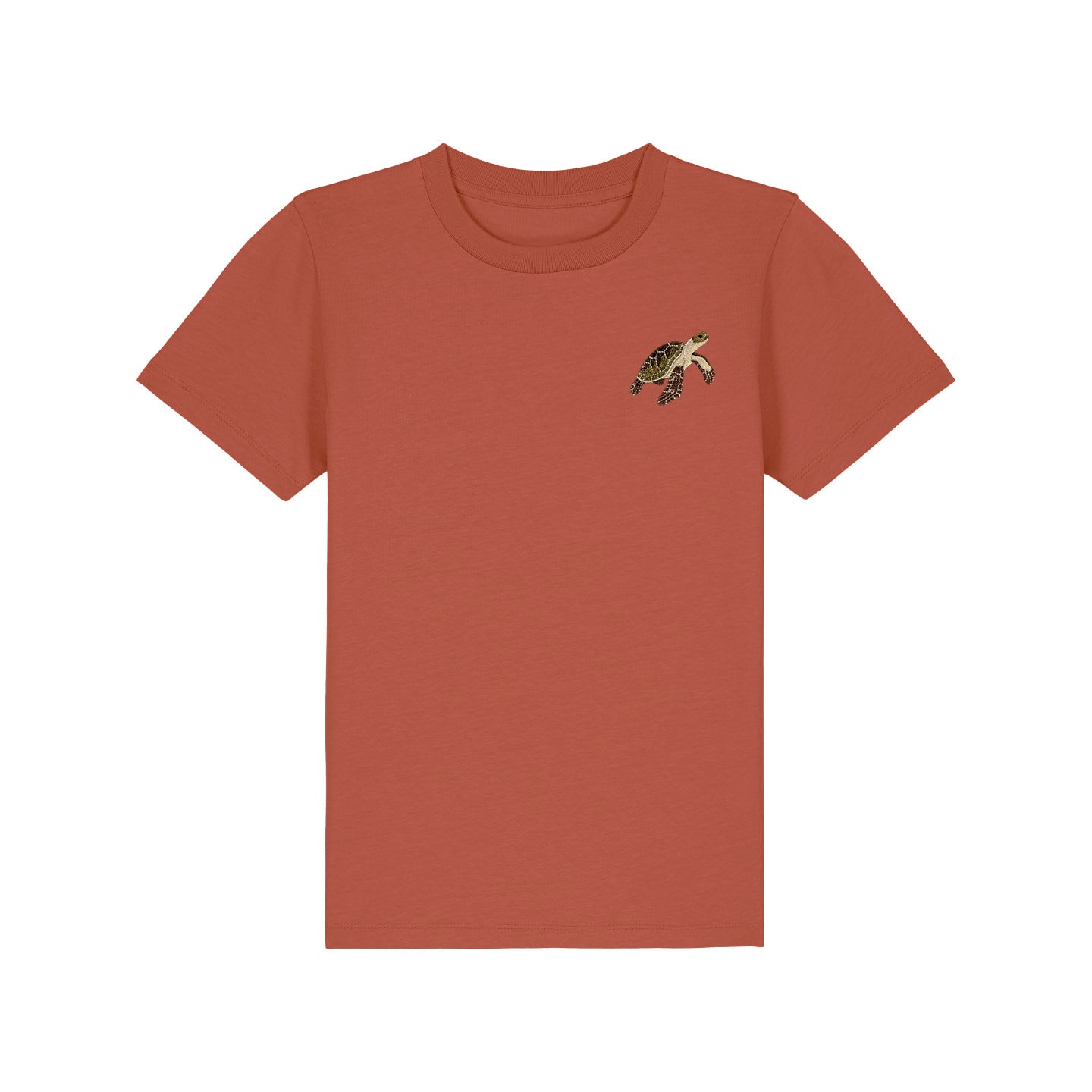Sea Turtle Embroidered Kids T-Shirt