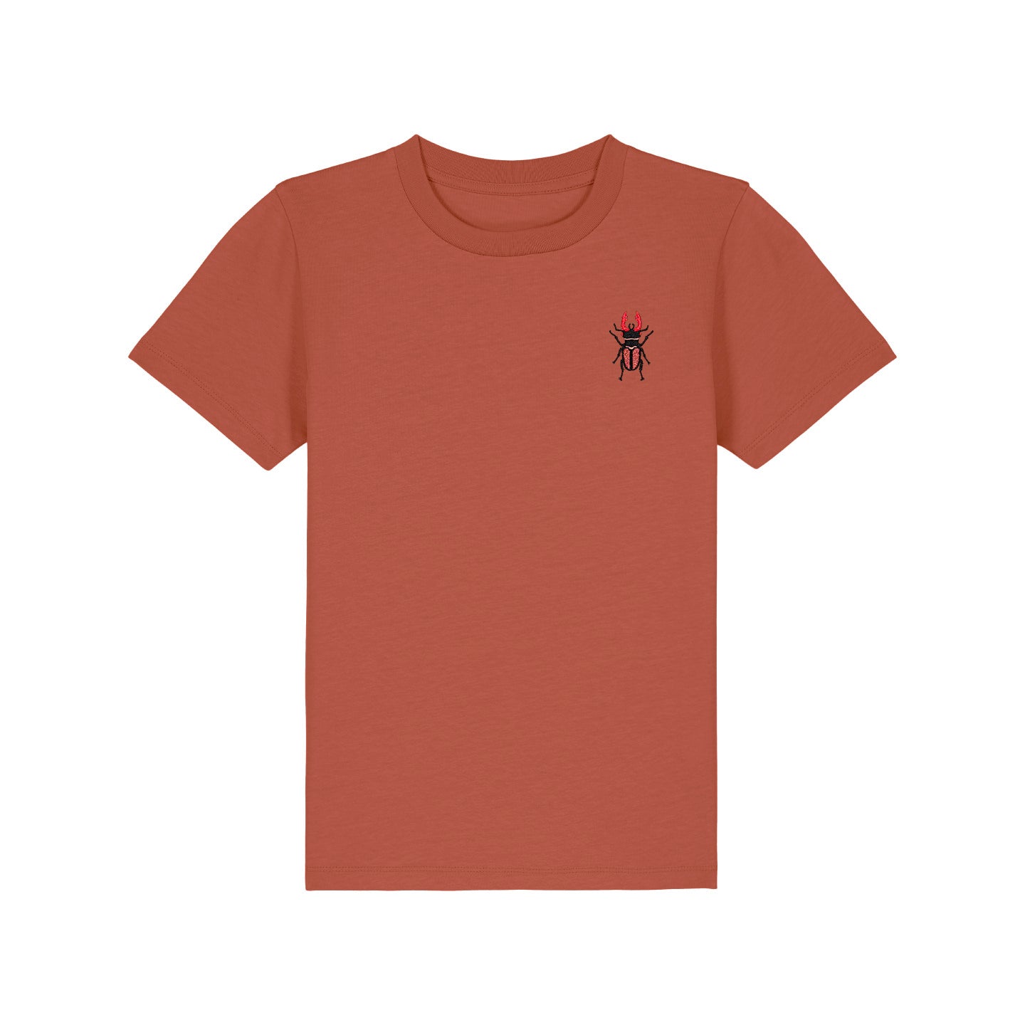 Stag Beetle Embroidered Kids T-Shirt