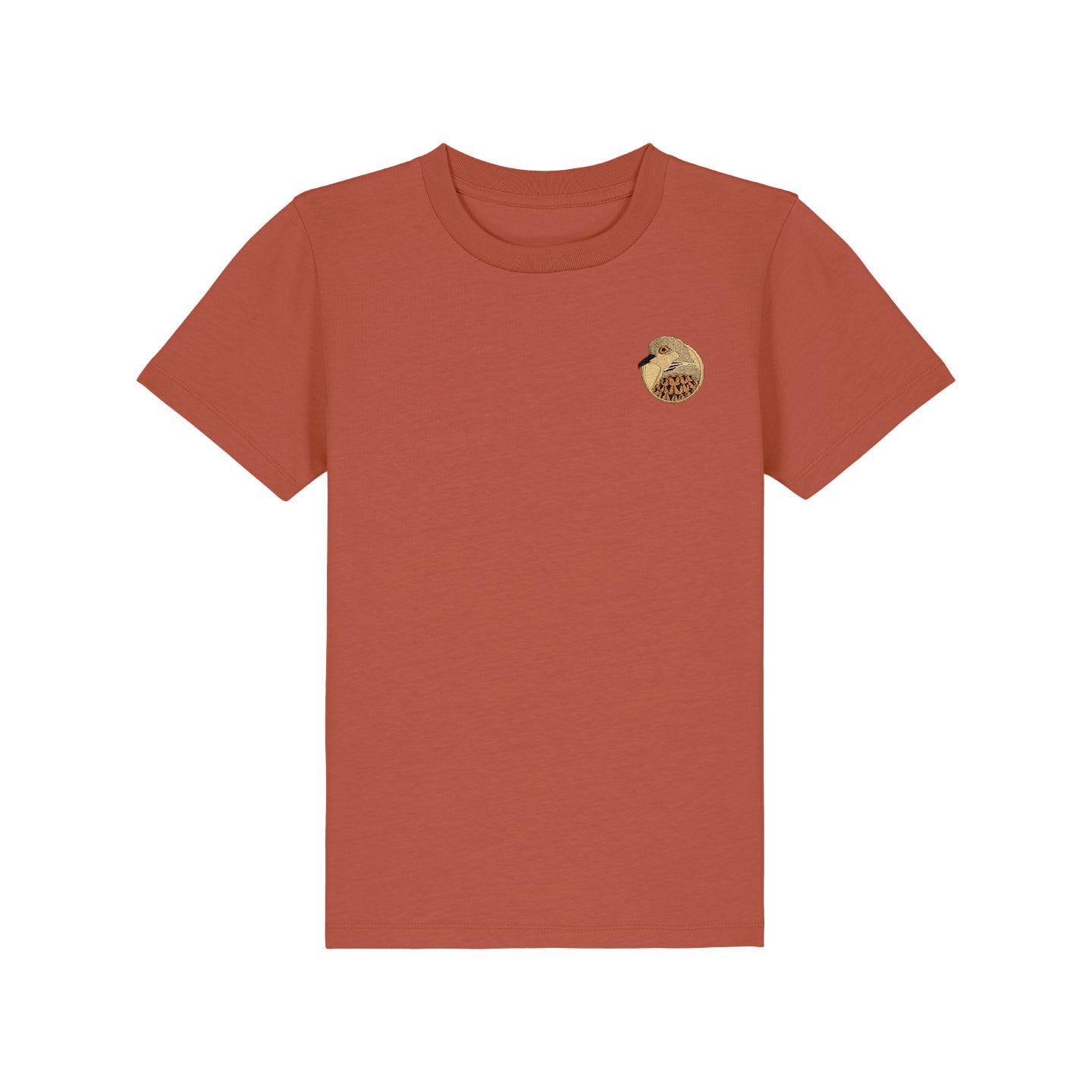 Turtledove Portrait Embroidered Kids T-Shirt