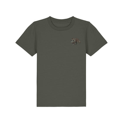 Grey Wolf Embroidered Kids T-Shirt