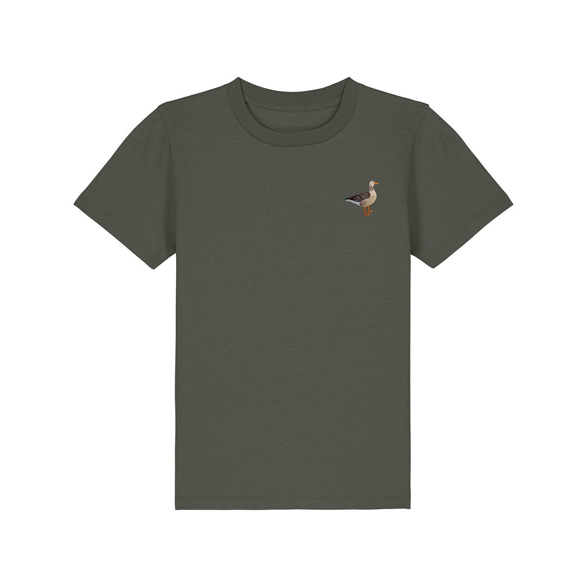 Greylag Goose Embroidered Kids T-Shirt