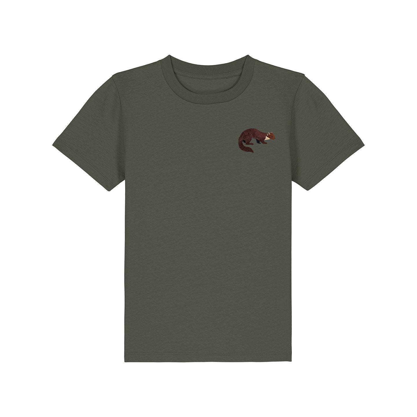 Pine Marten Embroidered Kids T-Shirt
