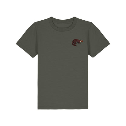 Pine Marten Embroidered Kids T-Shirt