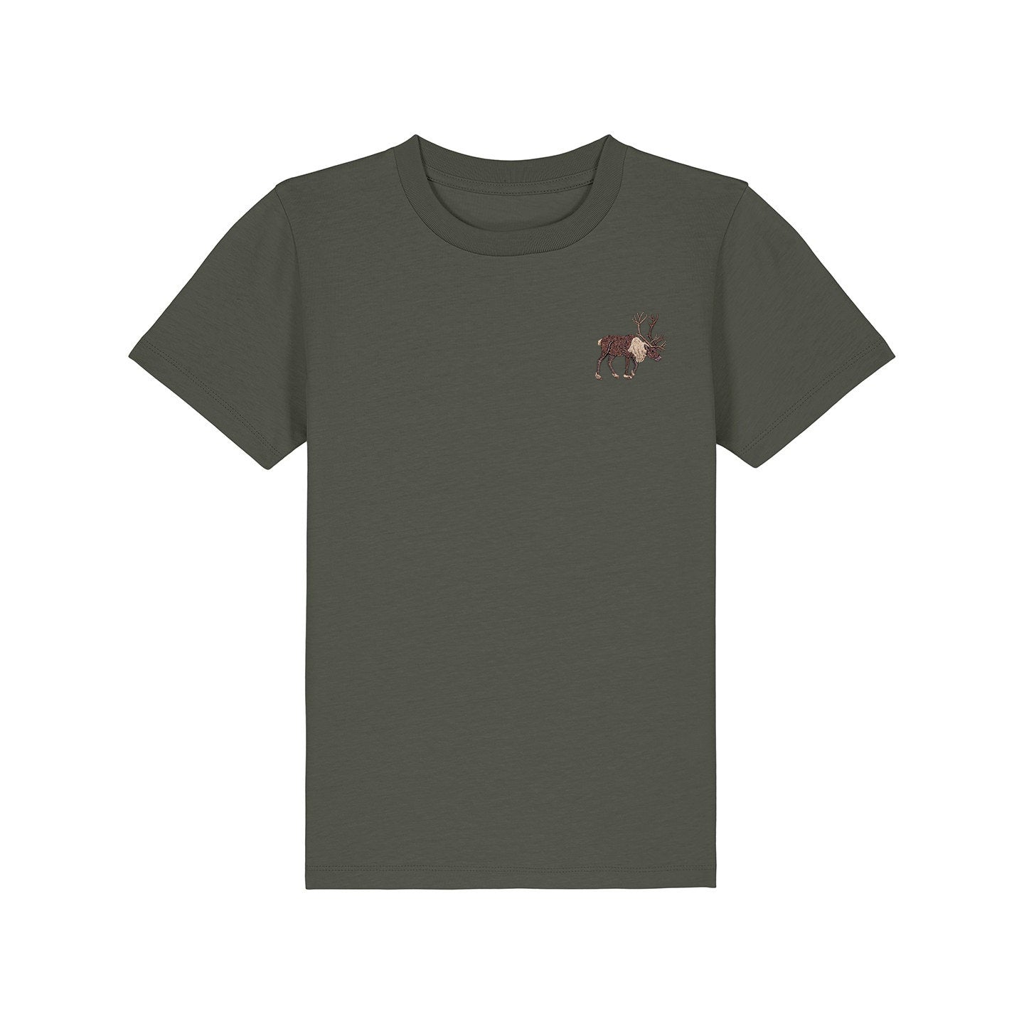 Reindeer Embroidered Kids T-Shirt