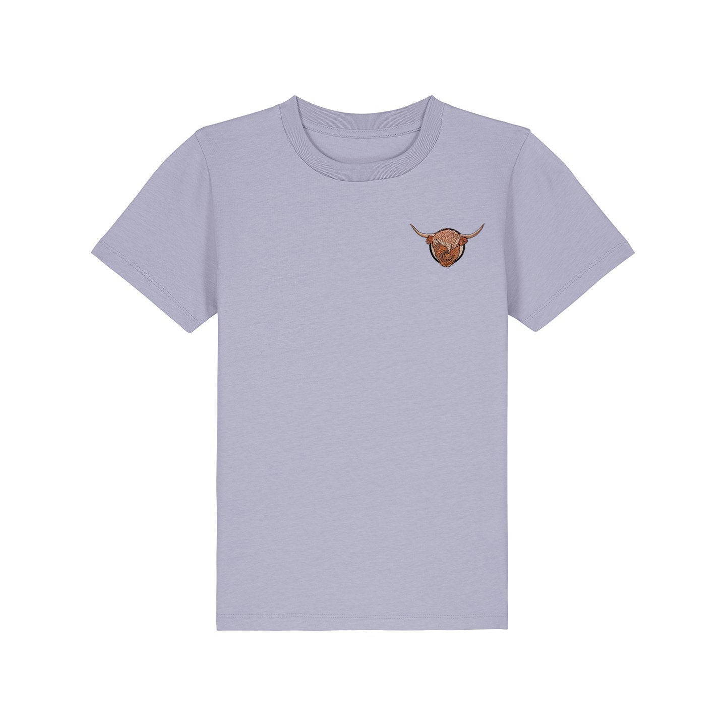 Highland Cow Embroidered Kids T-Shirt