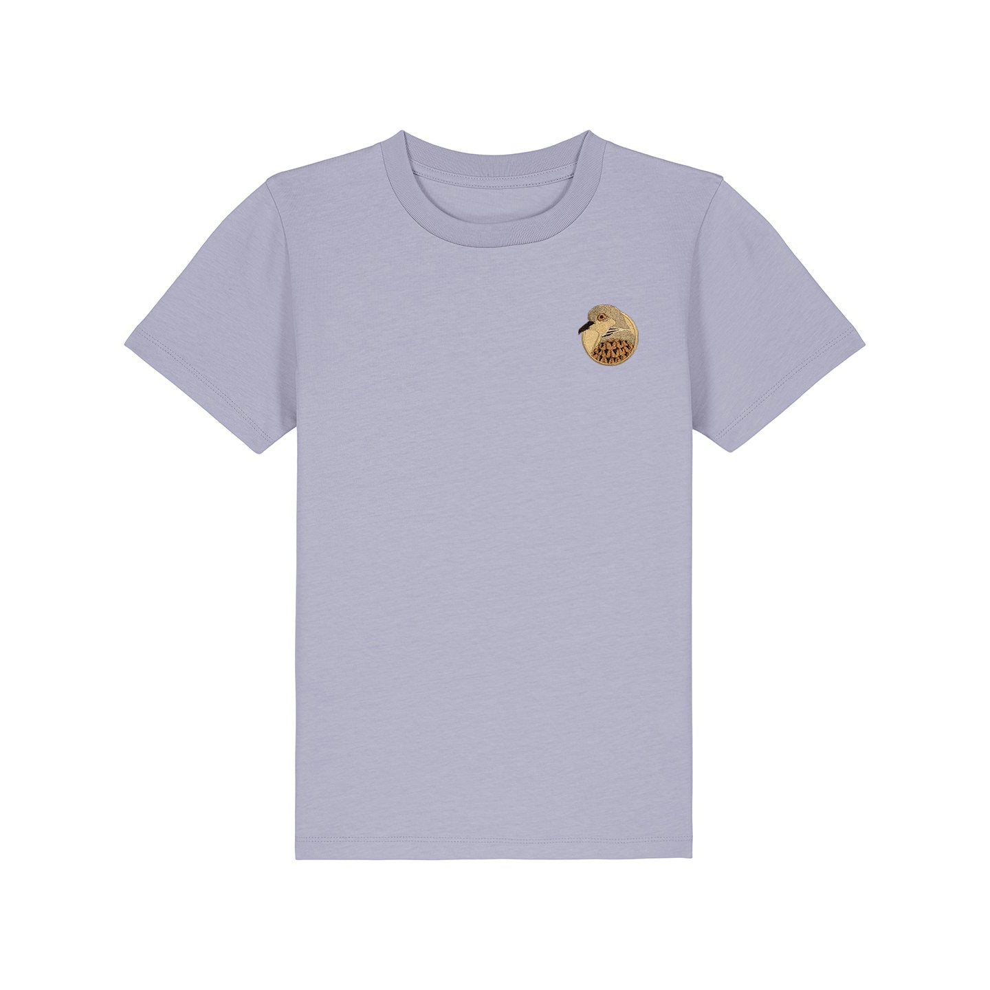Turtledove Portrait Embroidered Kids T-Shirt