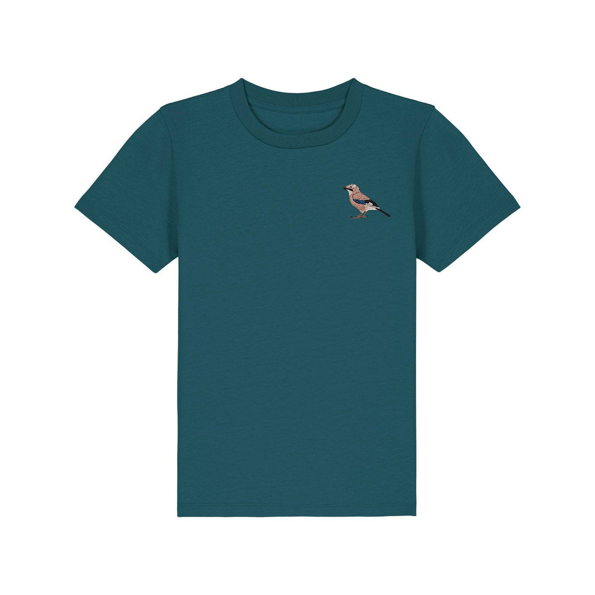 Eurasian Jay Embroidered Kids T-Shirt